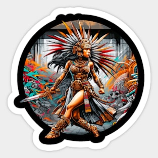 Warrior Chic | Mesoamerican Design Sticker